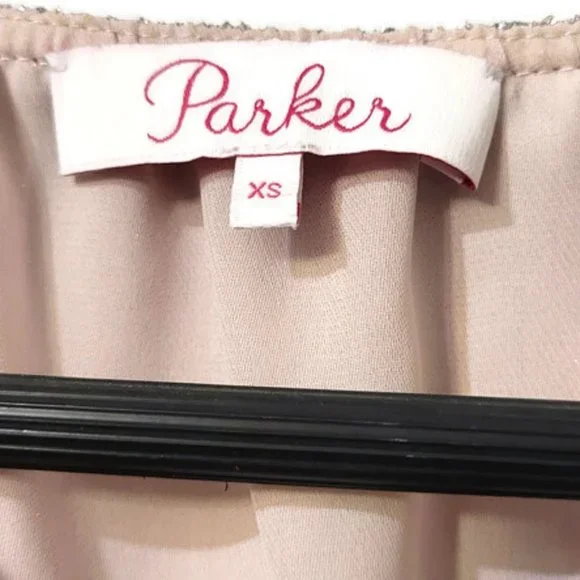 Parker Silver and Nude Sequin Top Size XS - Picture 5 of 6